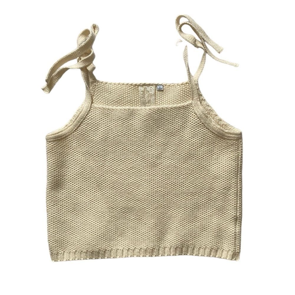 Sadie & Sage Tie Strap Knit Crop Top